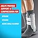 ACE™ Brand Adjustable Stirrup Ankle Brace, Left or Right Firm Support Ankle Brace for Sprained Ankles and Injury Recovery, Features Pre-Inflated and Adjustable Air Cells for Improved Comfort
