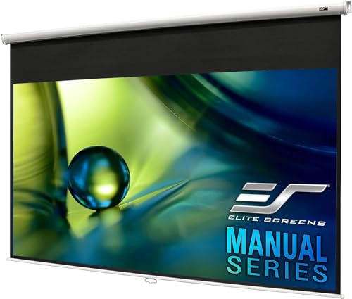 Pantalla manual Elite Screens 100 pulgadas con soportes L miniatura 2