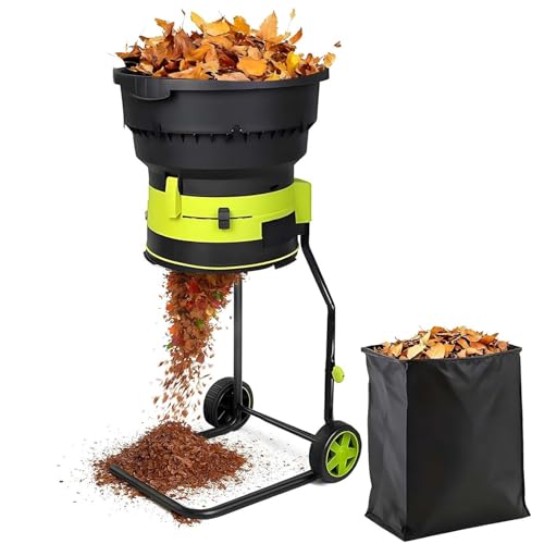 ZHIGUANYUN Trituradora eléctrica de Hojas de 2500 W, trituradora de Compost, trituradora de Ramas, picadora de Hojas, trituradora de Hojas para jardín 50M