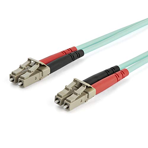 Startech.com 15M (50Ft) Lc/Upc To Lc/Upc Om3 Multimode Fiber Optic Cable, Full Duplex 50/125Μm Zipcord, 100G Networks, Lommf/Vcsel, Below 0.3Db Insertion Loss, Lszh Fiber Patch Cord (A50Fblclc15) #TOP4