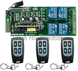 2015 85v~250V 110V 220V 230V 4CH RF Wireless Remote Control Light Switch Security System Garage Doors, Electric Doors