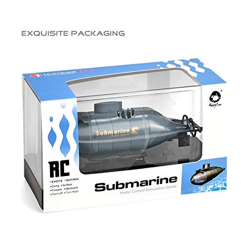 Jujuism Mini Remote Control Nuclear Submarine RC Race Boat Ship High Speed Waterproof Diving in Pools Lake Ponds, Best Gift for Kids Boys(Blue)