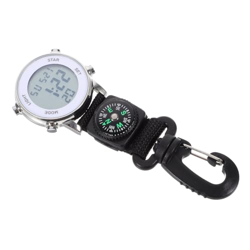 Reloj de bolsillo electrónico resistente a rayaduras y con clip seguro para enfermería