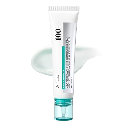 ANUA PDRN Hyaluronic Acid 100 Moisturizing Cream, 2.02 fl oz | Lightweight, Non-Greasy Hydrating Face Moisturizer with Salmon DNA for Glass Skin, Korean Skincare