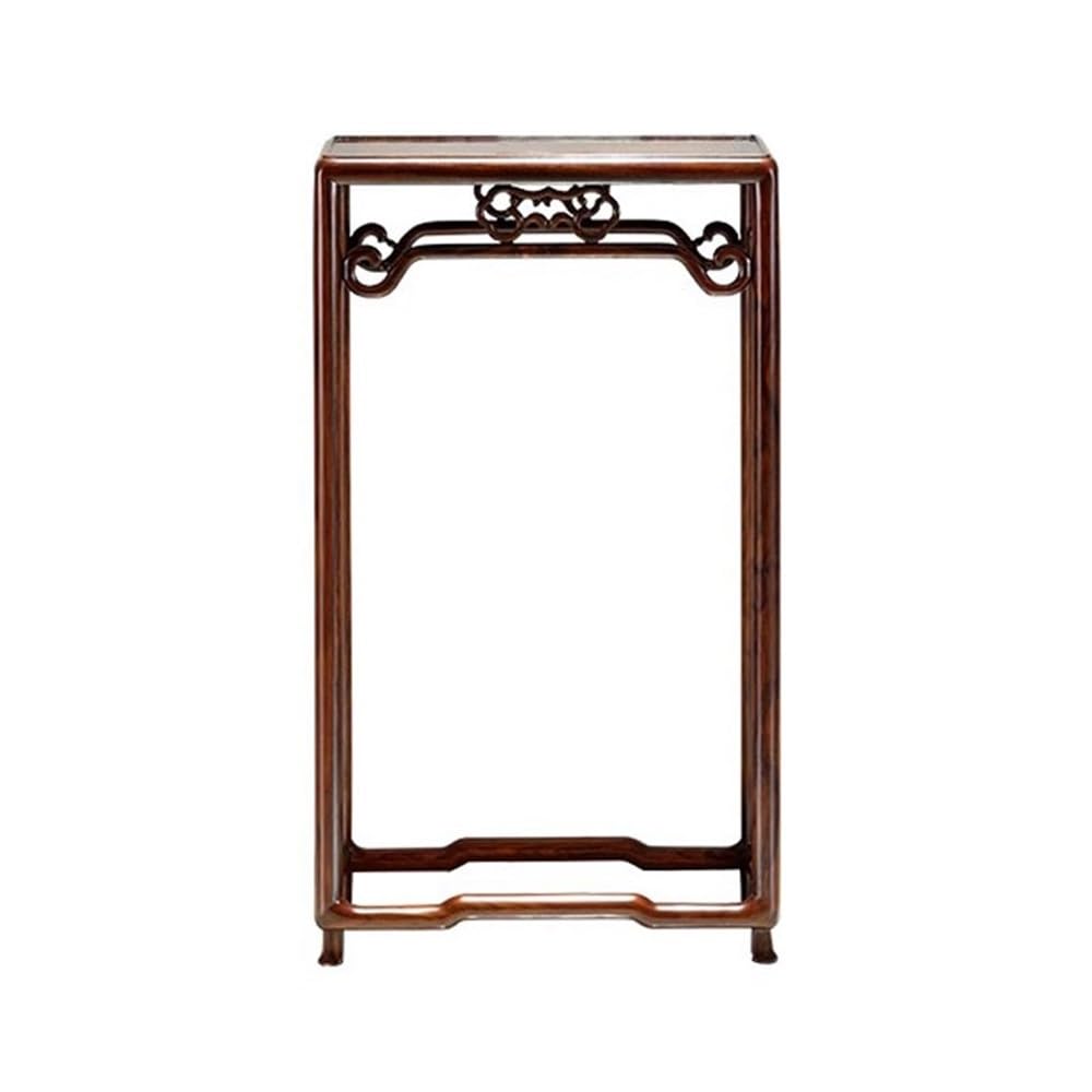 Hhmmei2024-23 Bonsai Rack Rectangle Redwood Bonsai Display Base, Chinese Stye Openwork Carving Plant Stand Bonsai base