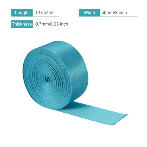Image of Nylon Webbing Strap, 10 Metres, 1 inch /1.5 inch /2 inch Width, 0.7 mm Thickness (Lake Blue, 2 inch)