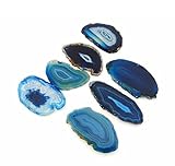 Rock Paradise 24 (Twenty Four) Blue Drilled Agate Slices - ~1.5-3