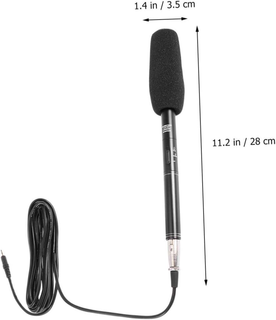 Yardwe 1set Outdoor Interview Microphone for Cameras and Smartphones Portable Live Streaming Mic Excellent Shock Absorption and Professional Voice Pickup for Photography and Video