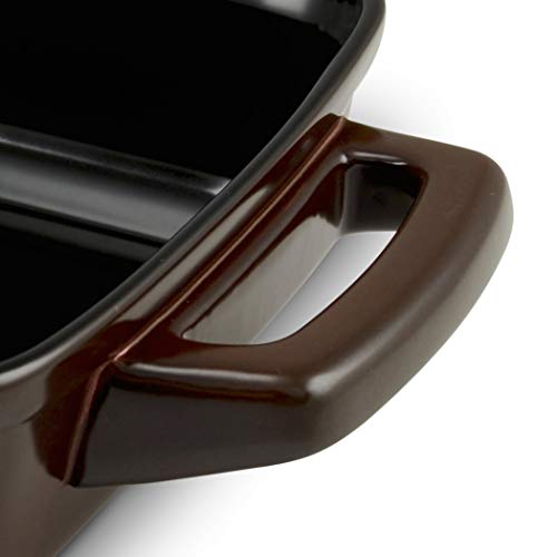 Assadeira de Cerâmica Retangular Duo, 25,0x22,0x7,0cm, 2,0 Litros, Chocolate, Ceraflame