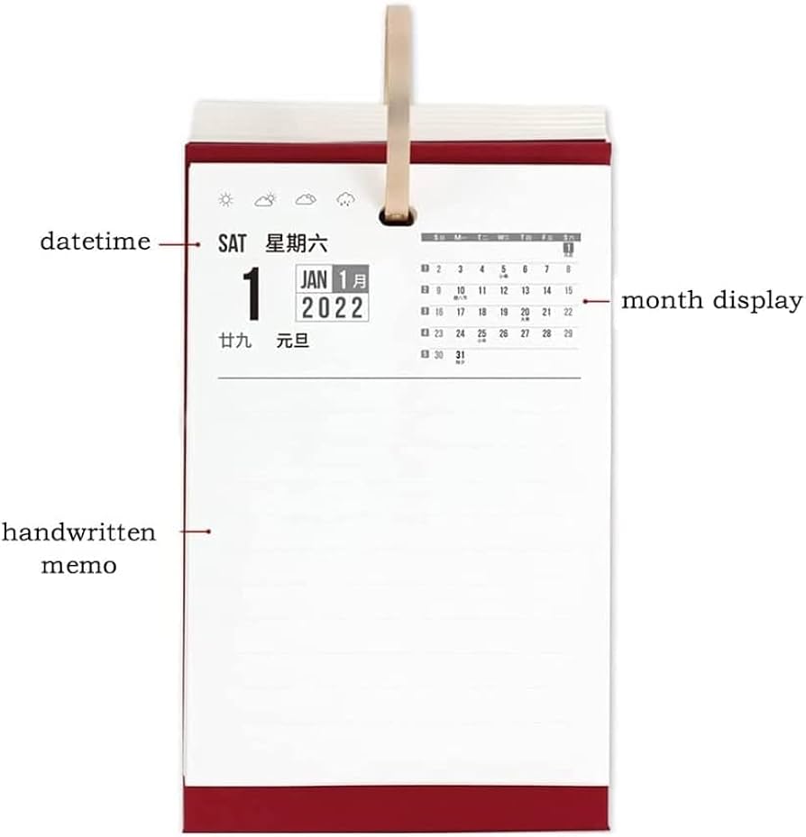 Amazon.com: Calendar 365 Day Calendar, Desktop Calendar with