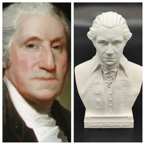 Busto cabeza estatua de George Washington 6x4x3 pulg miniatura 6