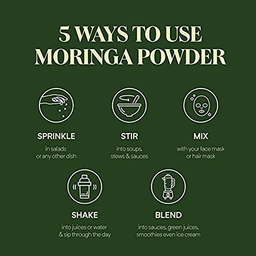 Better Alt Moringa Powder (1lb), Lab Tested, Make Moringa Tea, Smoothies & Recipes from Moringa Oleifera Powder | Resealable Bag| Incept Moringa Leaf Powder from India (112 Servings)