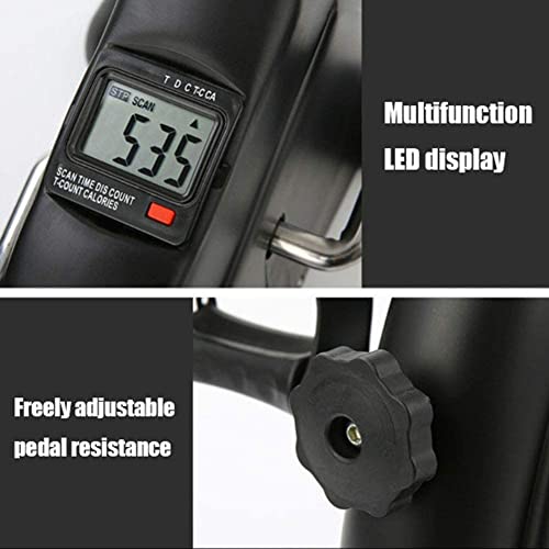 Mini Oefening Bike Pedaal Exerciser Draagbare Home Leg Arm Cycle Desk Thuis Zitting Gym Pedaal Met Lcd Display En Verstelbare Weerstandsknop For Gym Fitness Cardio Training - Afbeelding 6