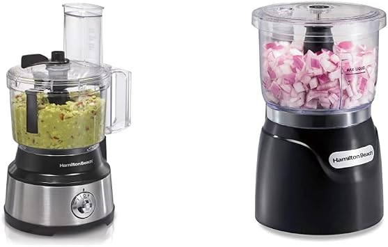 Hamilton Beach Food Processor & Vegetable Chopper Bundle 70730 + 72850