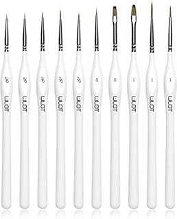 WLOT Fine Detail Brushes with Triangular Handles,10 Miniature Brush for Fine Detailing & Art Painting,Acrylic&Nail. Models,Watercolour, Miniatures,Oil, Wargaming Figures.