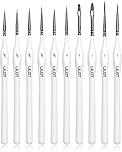WLOT Fine Detail Brushes with Triangular Handles,10 Miniature Brush for Fine Detailing & Art Painting,Acrylic&Nail. Models,Watercolour, Miniatures,Oil, Wargaming Figures.