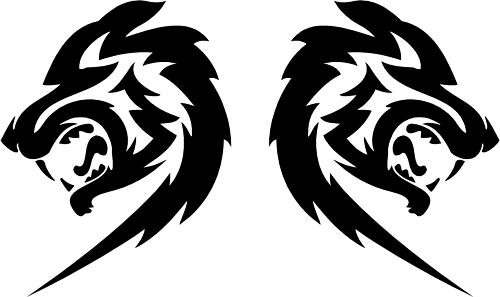Tribal Wolf Head Car,Camper Van Window Stickers Decals