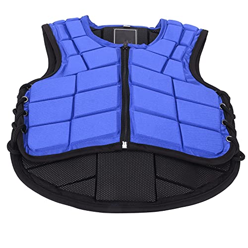 Nylon Kids Equestrian Vest, Safety Foam Padded Horse Riding Protective Gear Children's Equestrian Body Protector Blue(Cl) #TOP5