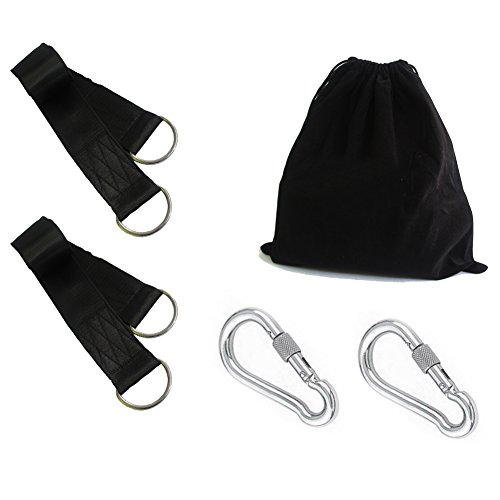 The Upgrade Welded Tree Swing Hanging Kit Holds 2100Lbs, Easy & Fast Swing Hanger Installation To Tree- 2 Strap & Snap Carabiner Hook, Perfect For Swings, Hammocks - 100% Weather/Waterproof (2 Pcs) #TOP6