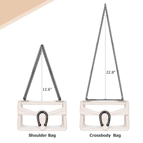 Image of Joryin Women's Stadium Approved Crossbody Bag for Women, Small Clear Bag Shoudler Purse with Chain Strap