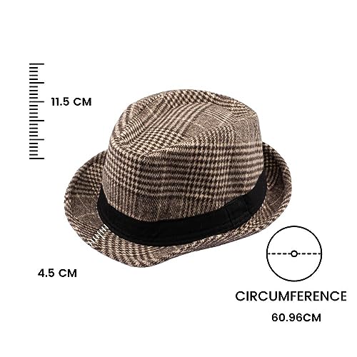 Image of The Tie Hub Fedora Hat for Men & Women|Wide Brim Felt, Sun hat, Beach Hat, Summer Hat, Party hat, Stylish hat