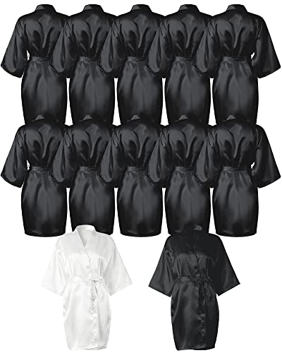Patelai 12 Pcs Bridesmaids Robes for Women Silk Satin Kimono