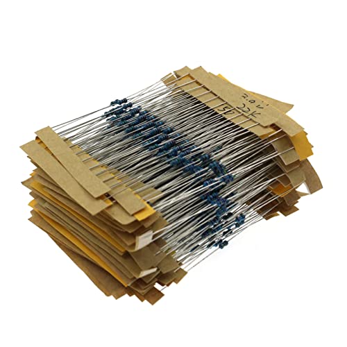 LIANGYAN 640pcs 1 / 6W 1% Kit de resistores de filme de carbono 1 Ohm - 10M Ohm Resistores de metal