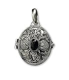 what does onyx mean Breite: ca. 2 cm Silberanhänger Dose mit Stein, Onyx, Tablettendose klein