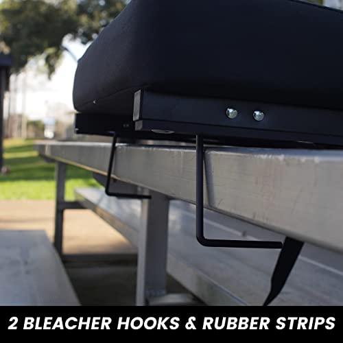 Osportis Stadium Seats For Bleachers, Bleacher Seats With Padded Active Foam Backs And Cushion, Portable Stadium Seats With Back Support And Shoulder Strap, Active,Black, 1 Pack #TOP5