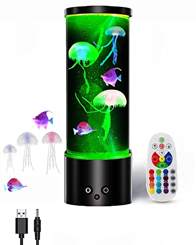 Jellyfish Lava Lamp,2022 Upgrade 3D Lifelike Jellyfish Aquarium Tank Table Lamp With 17 Color Changing Light,Futuristic Decor Mood Lamp For Room Mood Light For Relax #TOP1