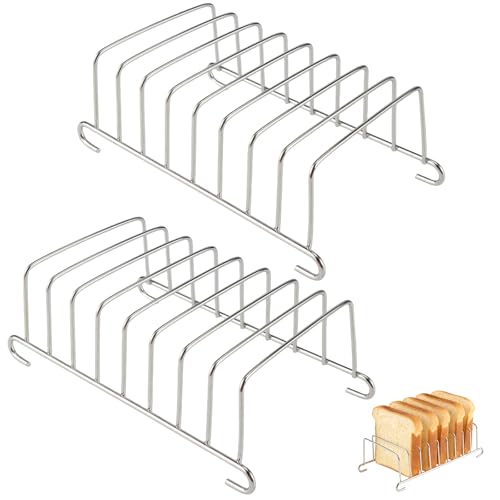2 Pezzi Griglia per Pane in Acciaio Inossidabile per Friggitrice