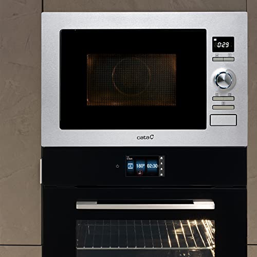 Cata Mc 25 D Enc Microonde Da Incasso Inox Interno In Acciaio Inossidabile 8 Menu A Accesso Automatico 5 Livelli Di Potenza Grill Da 1000 W Con Timer Capacità 25L Larghezza 60 Cm - 5