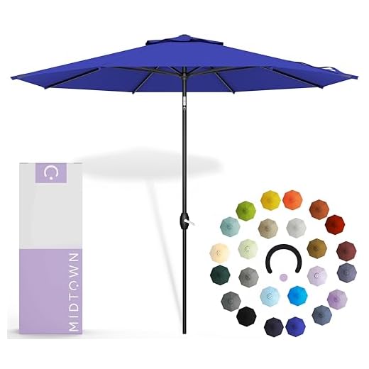 Best movable patio umbrella 9 Ft Auto-Tilt UV Proof Patio Umbrella