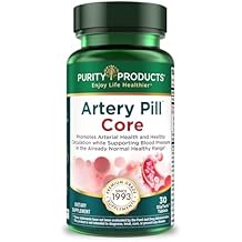 Purity Products Artery Pill Core from MK-7 Vitamin K2, Plant-Based S7 Nitric Oxide Booster, Vitamin D3, Organic Blueberries - Promotes Arterial Health & Cardiovascular Function - 30 Count