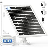 Fácil instalación: monta de forma segura el panel solar con tornillos, colocando la superficie solar para mirar directamente al sol. El soporte se puede ajustar 360° de rotación en cualquier dirección. Con un cable de 10 pies, puedes instalar tu cámara de anillo en cualquier lugar dentro del alcance.