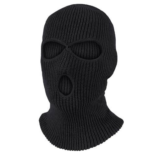 Image of 3 Hole Ski Mask 1-2 Pack Balaclava Face Mask with Mouth Hole Shiesty Mask Men Women Motorcycle Full Face Cover for Football