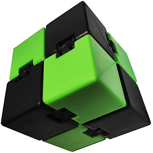 Ea Gift Infinity Cubes Best Fidget Toys For Stress And Anxiety Relief, Mini Fidget Cube Easy To Carry, Anxiety Cube Is A Unique Hand-Held Gifts Idea For Various Events (Green&Black) #TOP26