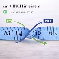 2 in 1 - Massband Maßband cm + INCH Schneidermaßband 150 cm in Aufbwahrungsbox (Blau) – Ansicht 4