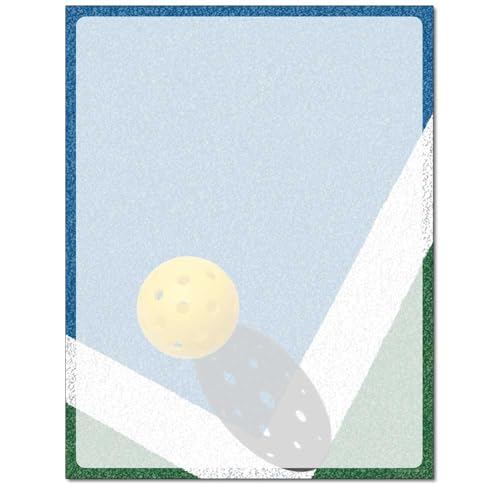 The Image Shop Lot de 100 têtes à en-tête Pickle Ball - 21,6 x 27,9 cm - Impression à faire soi-même - Compatible avec imprimante laser et jet d'encre/photocopieur