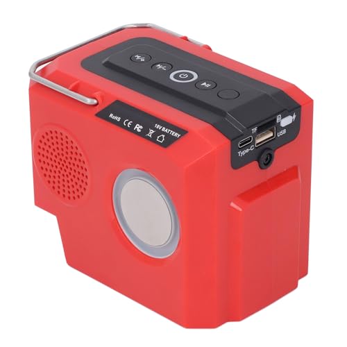 BT-Baustellenlautsprecher, Tragbarer Baustellenlautsprecher mit Mehreren Funktionen, 3 Verbindungsmethoden, Typ C