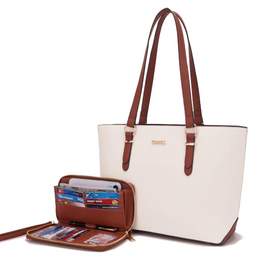 Purses for Women Satchel Tote Handbags Wallet 2pcs Set Work Shoulder Bag