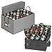 HOLDN’ STORAGE Christmas Ornament Storage Box with Dividers, Holds 72 Ornaments (3 Inch), Large Ball Storage Container with 3 Removable Trays, Durable and Portable - Gray