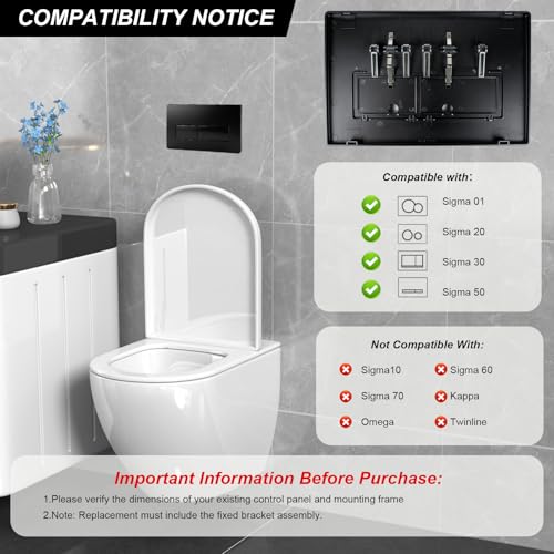Plaque commande WC suspendu compatible Geberit Sigma : remplacez votre plaque cassée