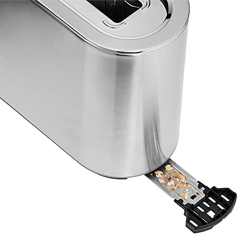 WMF Lumero Toaster 2 Scheiben, Langschlitz mit Brötchenaufsatz, XXL, Einseitiges Toasten, 1-Scheiben-Taste, 10 Bräunungsstufen, Toaster edelstahl matt – Bild 7