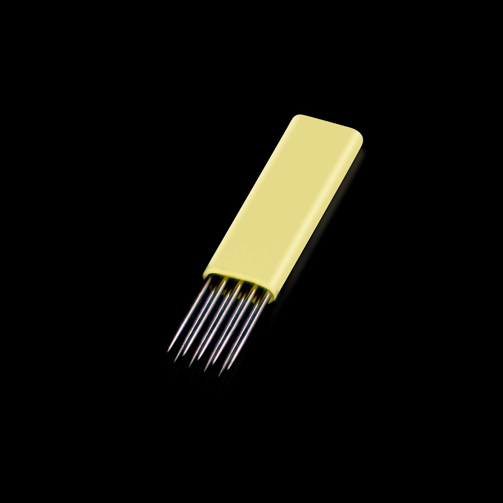 50 Stück Microblading Nadeln Gelb - 0,25 Mm Klinge, 15/17/19 Pin Für Ombre Brows