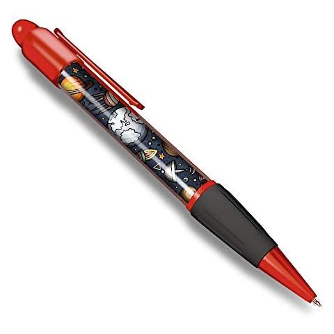 Destination Vinyl Red Ballpoint Pen with Space Theme Cover