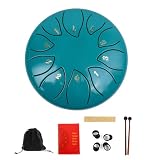 11 Tono Piccolo Acciaio Tongue Drum Percussioni Strumento Handpan Tamburo Etereo per Meditazioni Concerto Percussioni Eteree Strumento con Bacchetta per Meditazioni