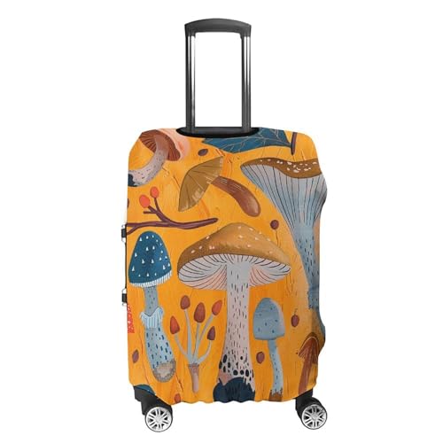 Various Mushrooms Luggage Cover, Washable Elastic Suitcase Cover Protector Fit 18-32 Inch Luggage4