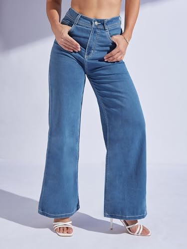 Image of Miss Chase Women's Skinny High Rise Cropped Stretchable Denim Jeans
