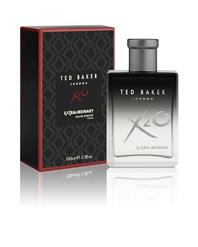 Ted Baker X20 Extraordinary Men’s Eau de Toilette, Oriental Spicy Fragrance with Tangerine, Cardamom, Lavender, Amber Long Lasting Masculine Scent For Him 3.4 oz / 100ml
